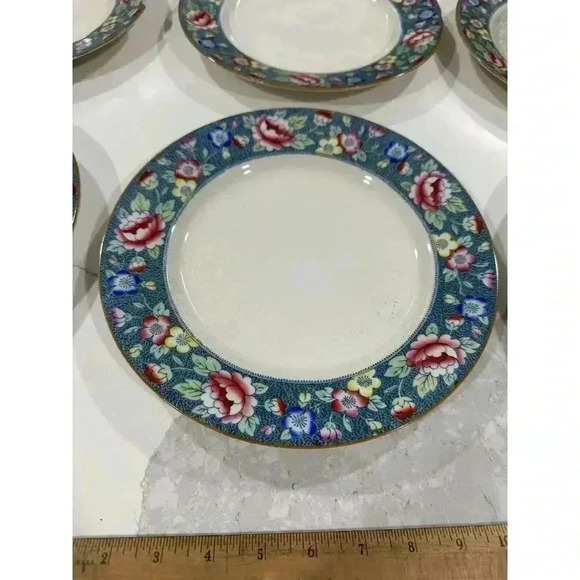 Nantucket By j&G Meakin Dinner Plates (set 6) 2 Have Chips 1 Has Been Glued Back - Picture 9 of 16